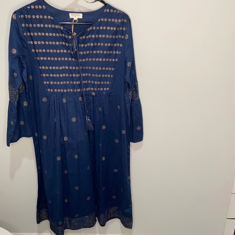 Blue long sleeve dress